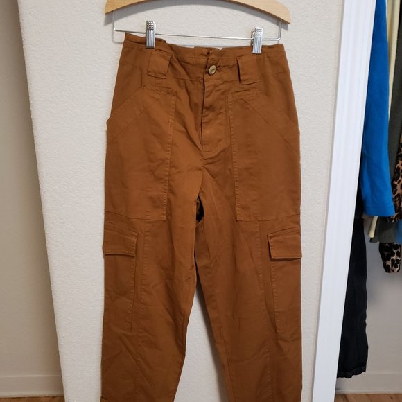 Alex Mill Expedition Cargo Washed Twill Belted Pants in Russet Brown, Size 0 - Picture 5 of 9
